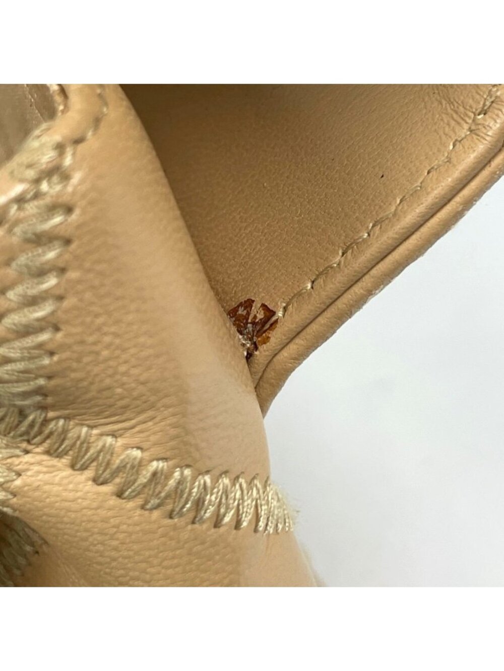 Chanel Shoulder Bag CC Logo Leather Beige - Picture 7 of 11